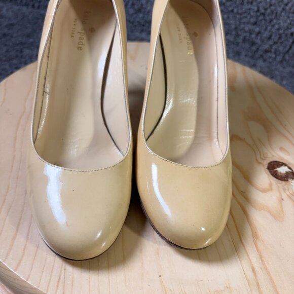 Kate Spade Shoes Karolina Nude Heels Womens Size 7 Pump Stiletto Made in Italy - Picture 7 of 9